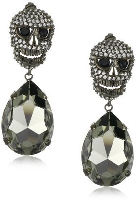 Joanna Laura Constantine "Skull" Earrings with Crystal