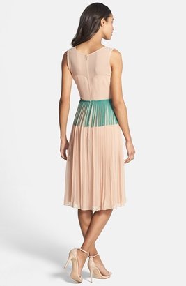 Nicole Miller 'Jenna' Embroidered & Painted Silk Dress