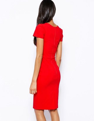 Hybrid Pencil Dress with Sweetheart Neck