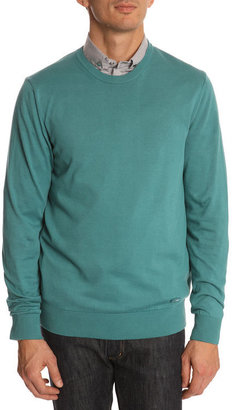 Armani Collezioni Basic Sea Green Sweater