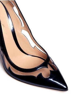 Nobrand Western clear PVC metallic leather pumps