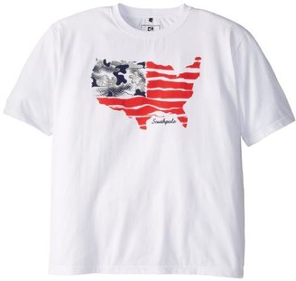 Southpole Men's Big-Tall Foil and T-Shirt with Us Flag Design and Foil Colors