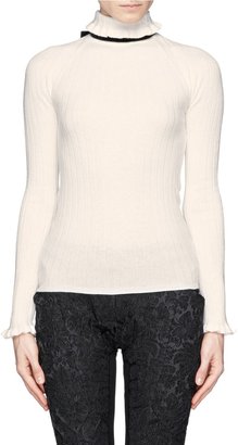 Erdem 'Atena' velvet ribbon Merino wool sweater