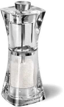 Cole & Mason acrylic 'Crystal' salt mill
