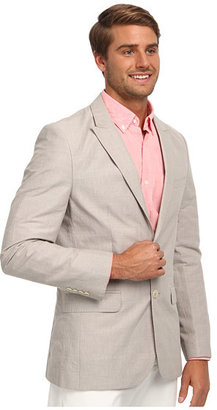 Calvin Klein YD Ramie/Cotton Stripe Half Lined Jacket