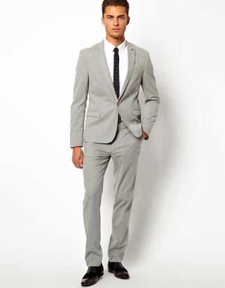 ASOS Skinny Fit Suit Trousers In Grey