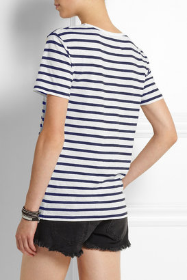 Alexander Wang T by Striped linen and cotton-blend T-shirt