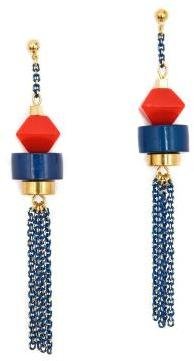Byrufina French Earrings- Blue and Red from Boticca