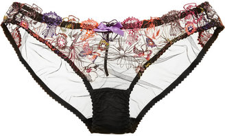 Agent Provocateur Zuri embroidered tulle briefs