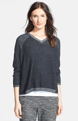 Eileen Fisher Organic Cotton Blend V-Neck Sweater (Online only)