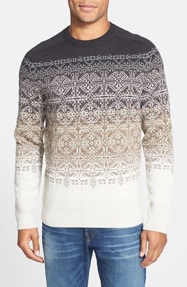 Swiss Army 566 Victorinox Swiss Army® 'Fair Isle Ombré' Tailored Fit Wool Blend Crewneck Sweater