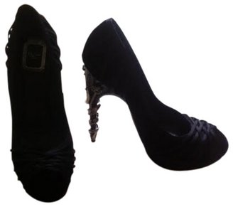 Christian Dior Black Velvet Heels