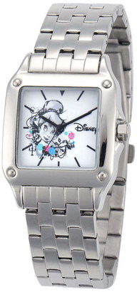 Disney Tinker Bell Womens Silver-Tone Watch