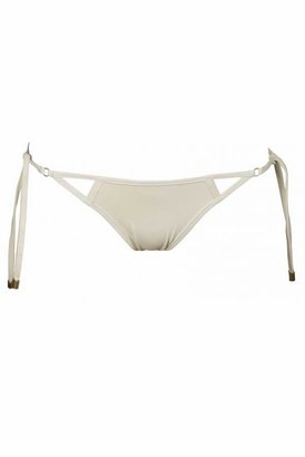 Vitamin A Le Chic Keyhole Tie Side Bottom in Creme