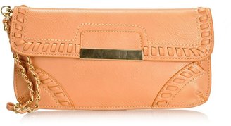 Melie Bianco Quinn Clutch with feature-stitching