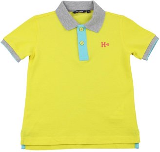 Silvian Heach Boys Yellow Contrast Collar Polo Top