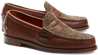 Brooks Brothers Rancourt & Co. Wool Plaid Penny Loafers