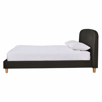 Elmy Grey velvet kingsize bed frame 150cm