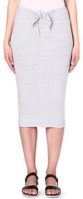 James Perse Tie-front striped skirt
