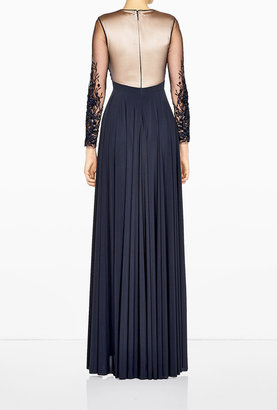 Catherine Deane Suri Embroidered Tulle Long Sleeve Dress