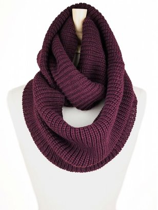 Look By M Ribbed Knit Infinity Scarf