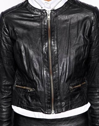 Muu Baa Muubaa Mao Collarless Leather Jacket