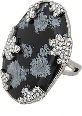 COLETTE JEWELRY Snowflake Obsidian Ring