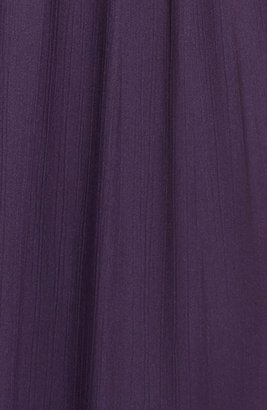 Adrianna Papell Sequin Shoulder Pleat Detail Chiffon Gown (Regular & Petite)