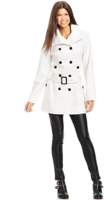 Amy Byer BCX Juniors' Belted Double-Breasted Coat