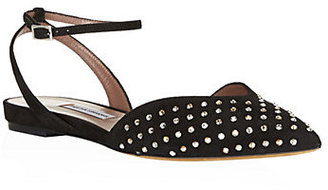 Tabitha Simmons Vera Embellished Suede Flat