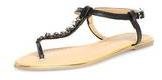 Dorothy Perkins Womens Black gem trim T Bar Sandals- Black