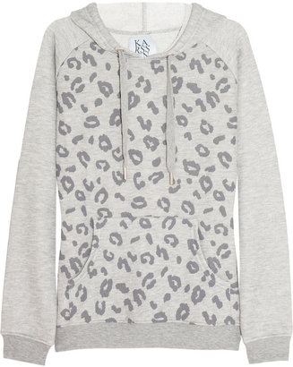 Zoe Karssen Leopard-print hooded jersey sweatshirt