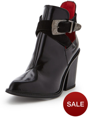 Diesel Dansell Cut Out Block Heeled Ankle Boots