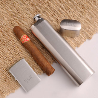 JDS Personalized Gifts Personalized Gift Cigar Case Flask
