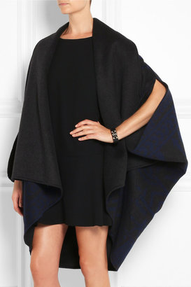 Vionnet Printed wool-blend blanket coat