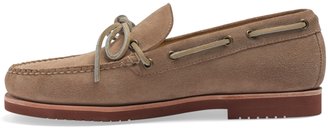 Brooks Brothers Suede Canoe Tie Moccasins