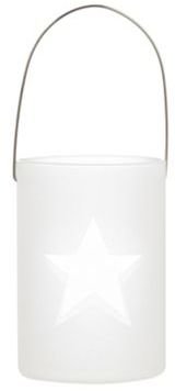 Debenhams Frosted glass star candle holder