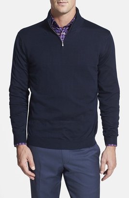 Malo 'Lupetto' Quarter Zip Cashmere Sweater