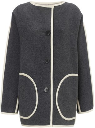 Samuji Grey Virgin Wool Gary Coat
