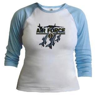 Artsmith Jr. Raglan US Air Force with Planes and Fighter Jets with Emblem