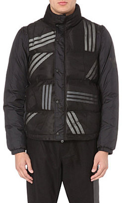 Y-3 Striped detachable-sleeve coat - for Men