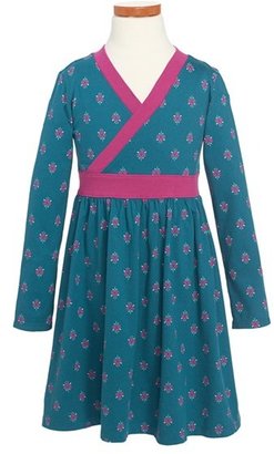 Tea Collection 'Marguerite' Long Sleeve Wrap Dress (Toddler Girls, Little Girls & Big Girls)