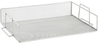 Container Store Mesh Letter Tray Silver