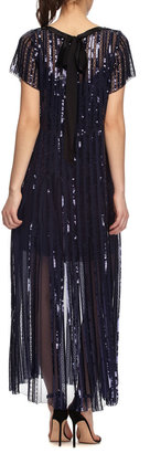 Marc Jacobs Sequined and Embroidered Pleated Midi Dress