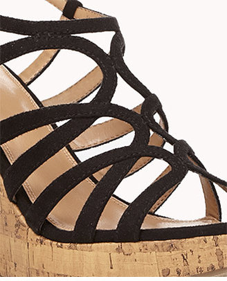 Forever 21 Cutout Cork-Wrapped Wedges
