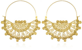 Wendy Mink Gold Fan Earrings