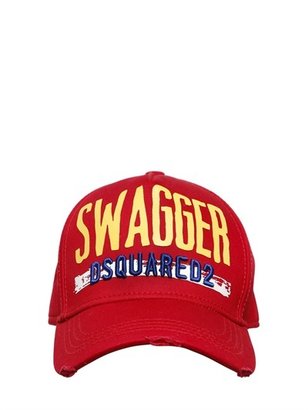 DSquared 1090 Dsquared2 - Swagger Cotton Canvas Baseball Hat