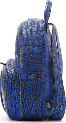Alexander Wang Nile Blue Textured Leather Dumbo Backpack
