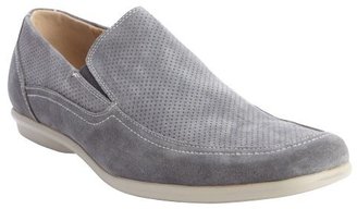 Kenneth Cole Reaction grey perforated suede 'Se-Quest-Er' slip on loafers