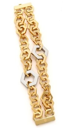 Tory Burch Hexagon Metal Bracelet